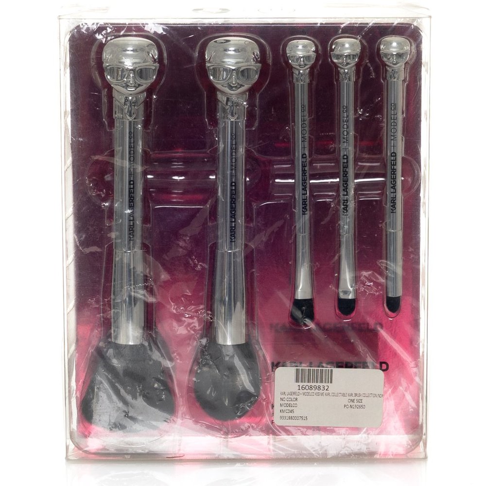 NIB Karl Lagerfeld + ModelCo Limited Edition 5-Piece Makeup Brush Set Full Face